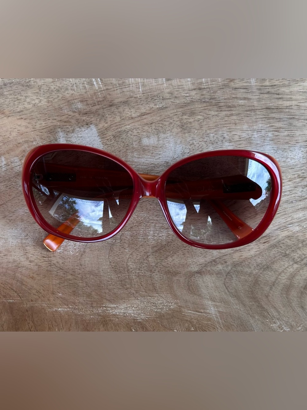 Cole Haan Red Oversized Womens Sunglasses